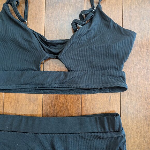 MICRO RIBBED HIGH WAIST BIKINI - Picture 2 of 2